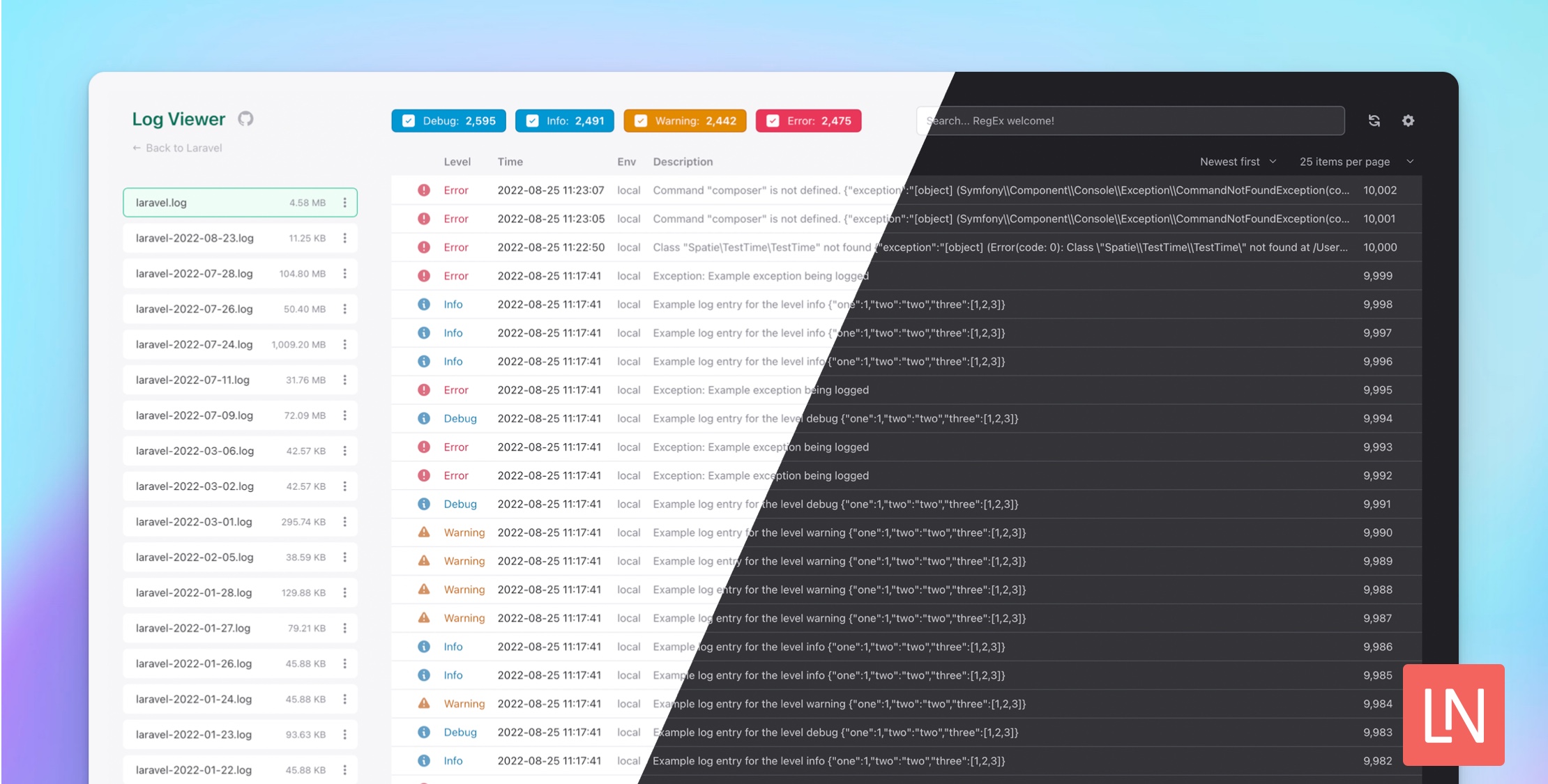 Beautiful Log Viewer for Laravel