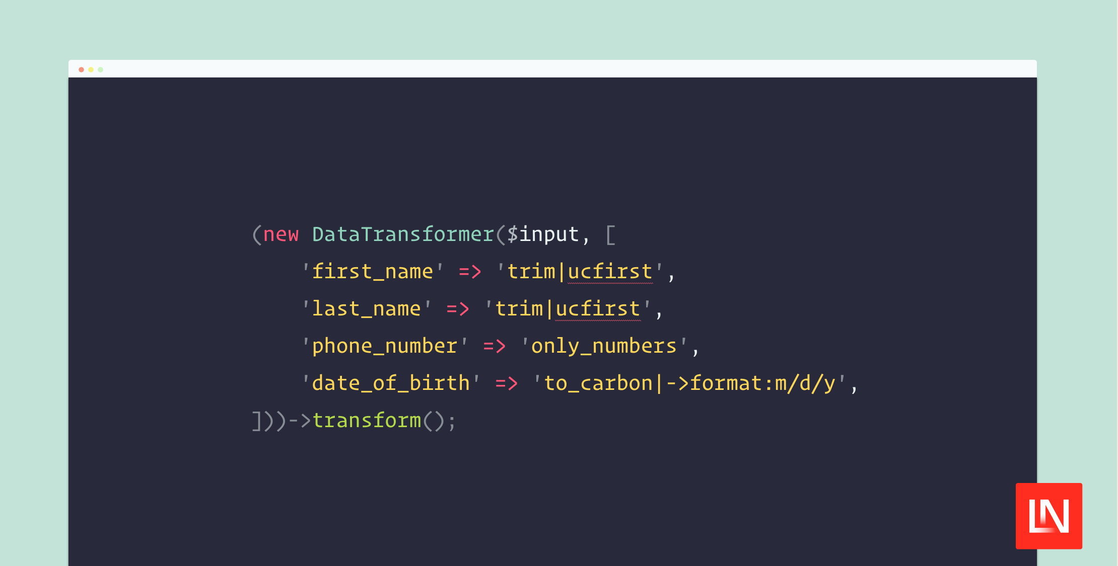 Sanitize and Format Data in PHP with the Transformer Package