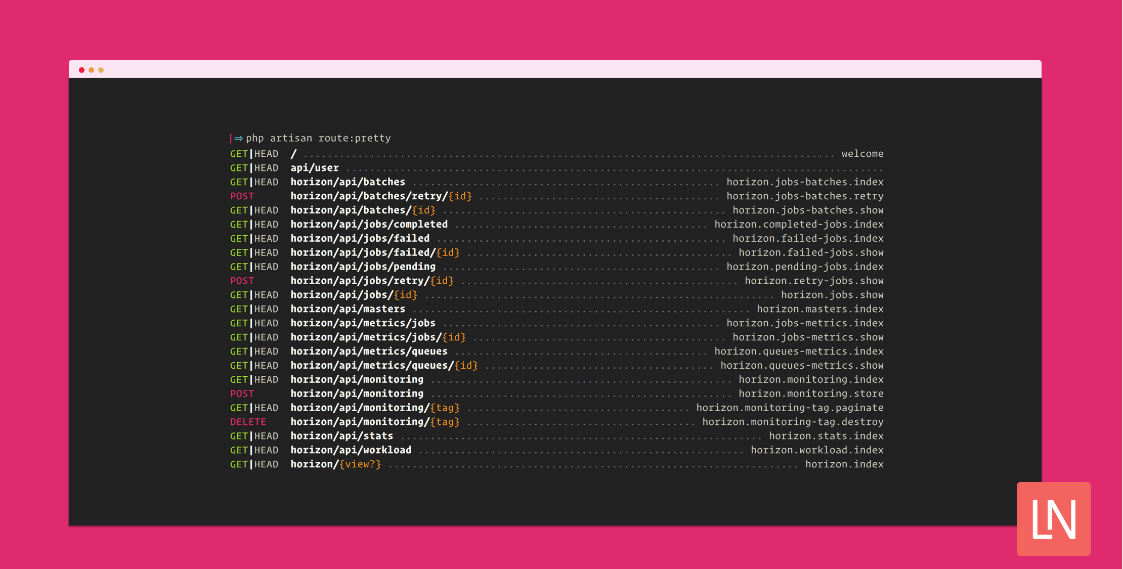 Laravel Pretty Routes Console Command