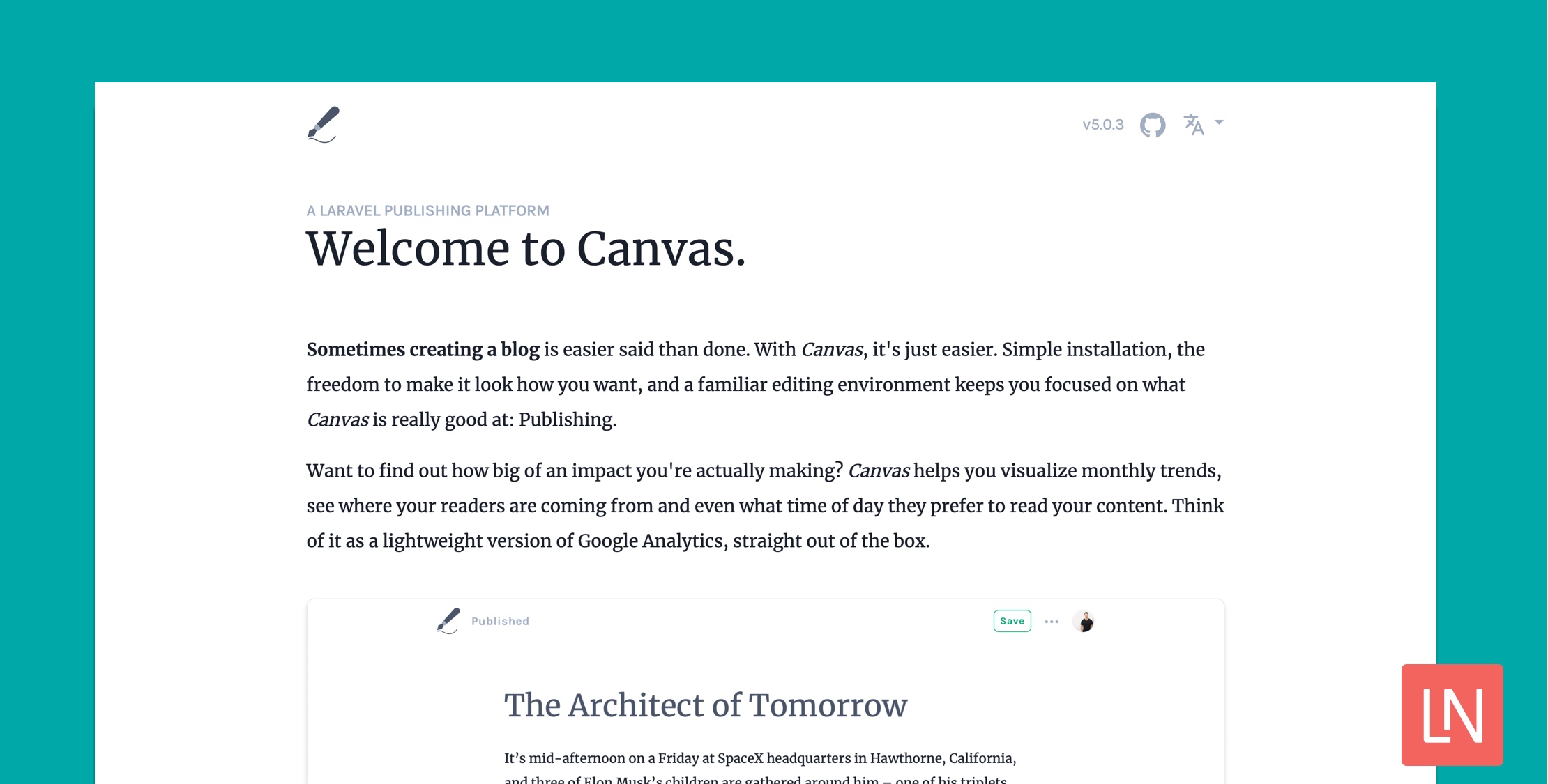 Canvas: A Laravel Publishing Platform